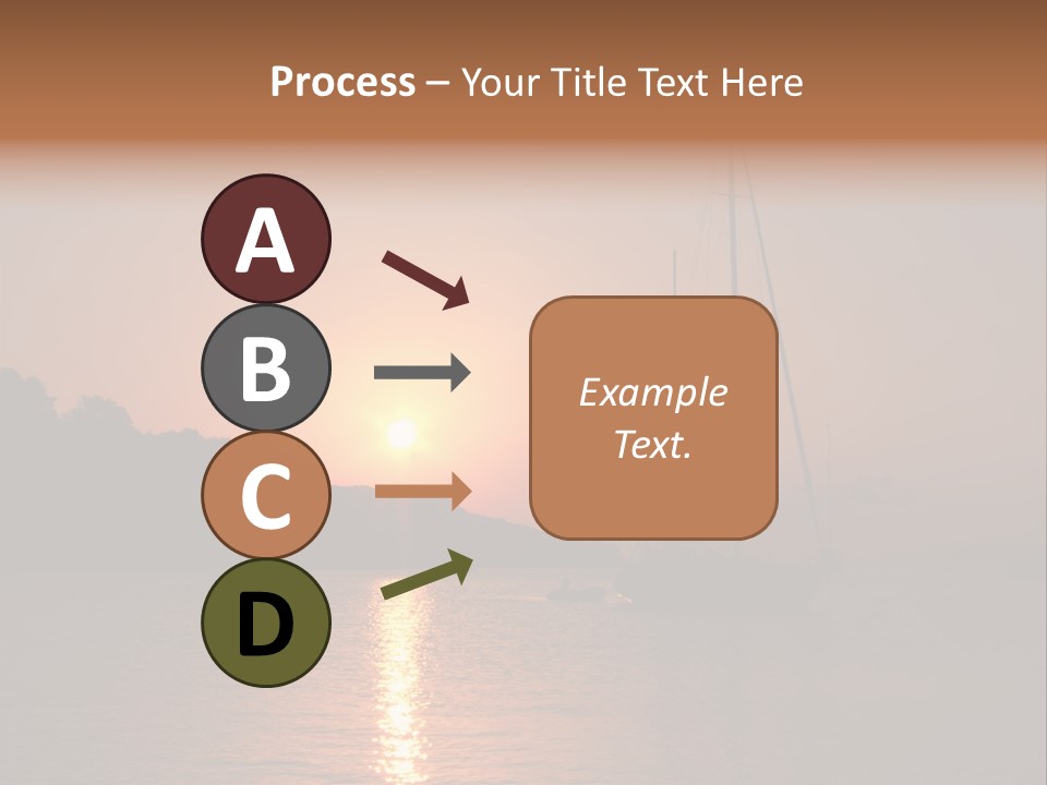 Silhouettes Of Sailboat At Sunset, Ibiza PowerPoint Template