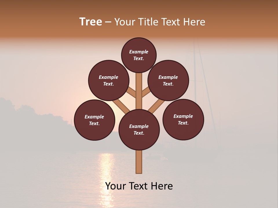 Silhouettes Of Sailboat At Sunset, Ibiza PowerPoint Template