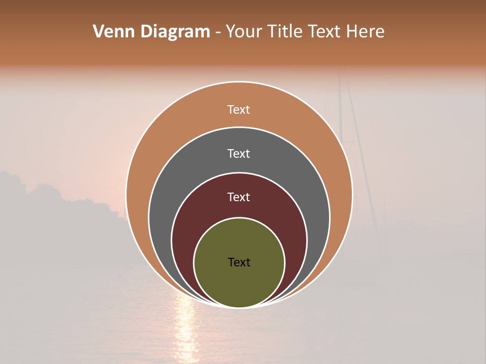 Silhouettes Of Sailboat At Sunset, Ibiza PowerPoint Template