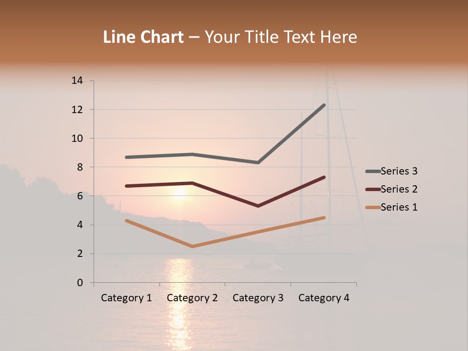 Silhouettes Of Sailboat At Sunset, Ibiza PowerPoint Template