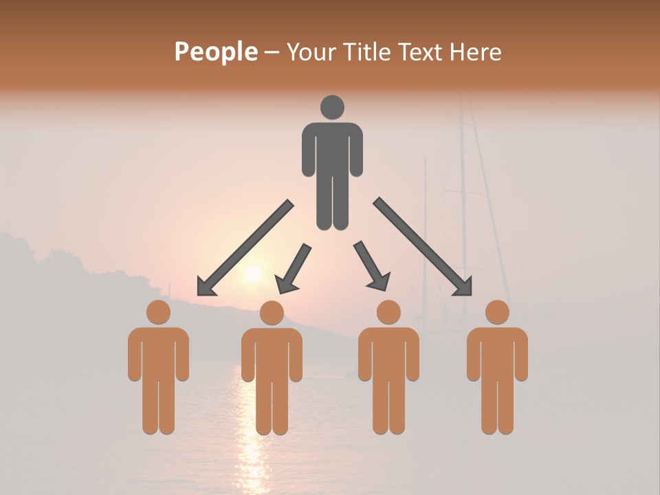 Silhouettes Of Sailboat At Sunset, Ibiza PowerPoint Template