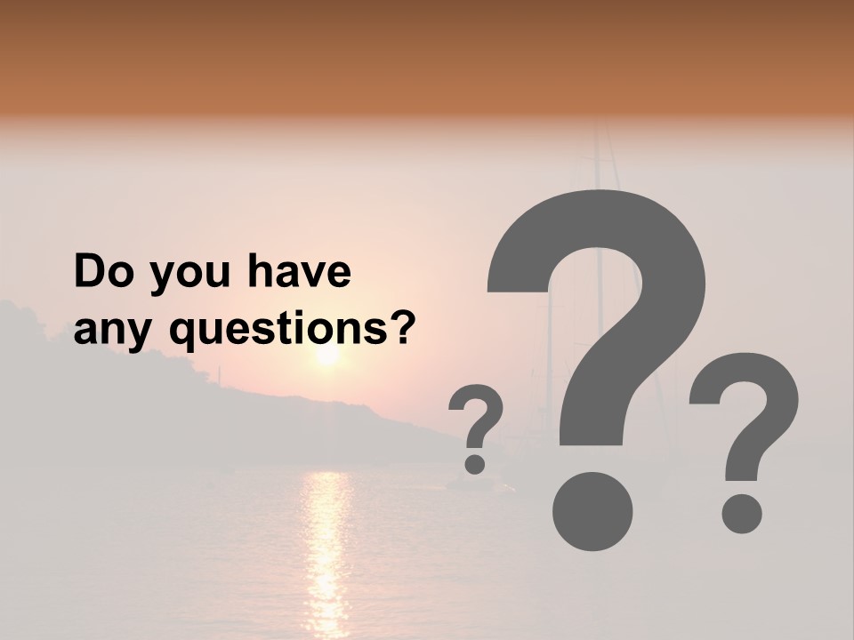 Silhouettes Of Sailboat At Sunset, Ibiza PowerPoint Template