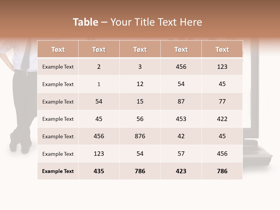 Business Online Team In A Laptop Computer With A Businessman Next To It PowerPoint Template