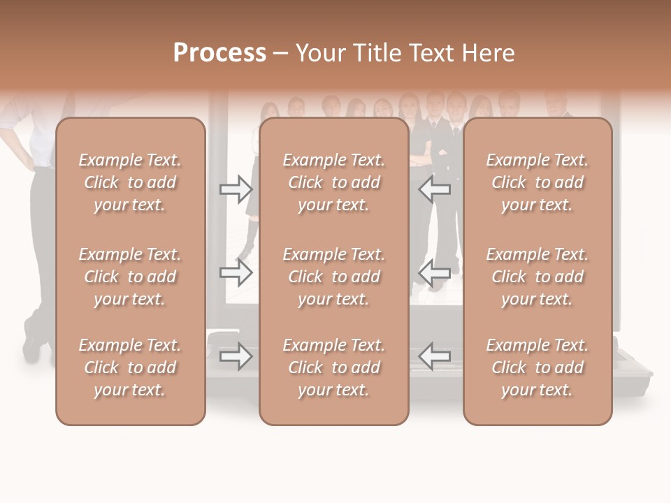 Business Online Team In A Laptop Computer With A Businessman Next To It PowerPoint Template