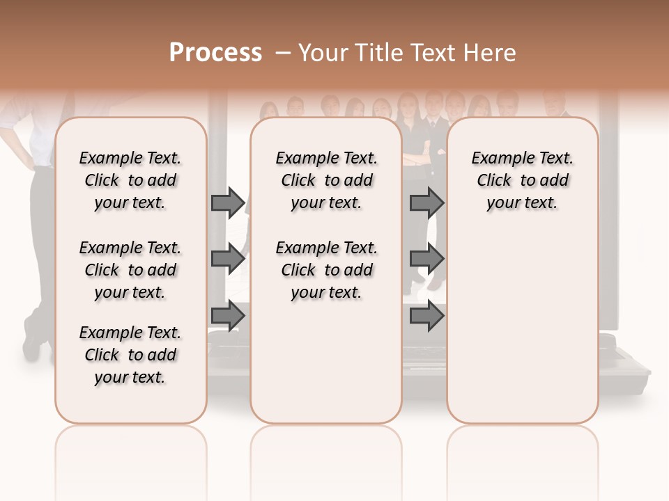 Business Online Team In A Laptop Computer With A Businessman Next To It PowerPoint Template