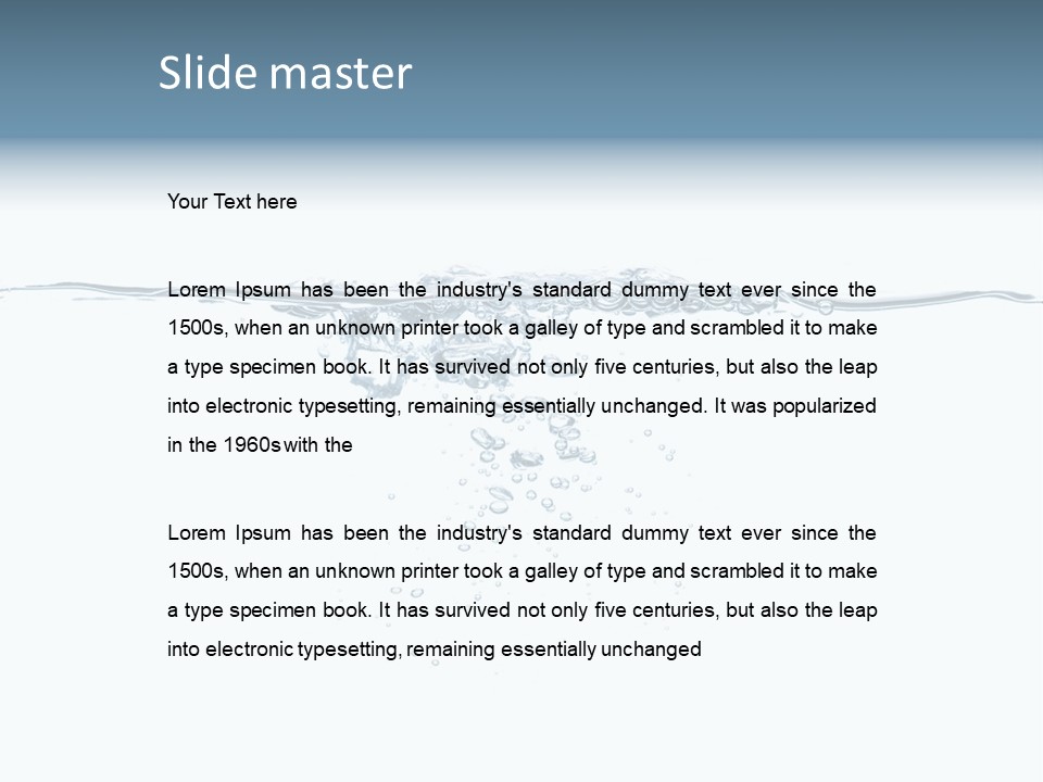 A Water Splash Powerpoint Presentation Template PowerPoint Template