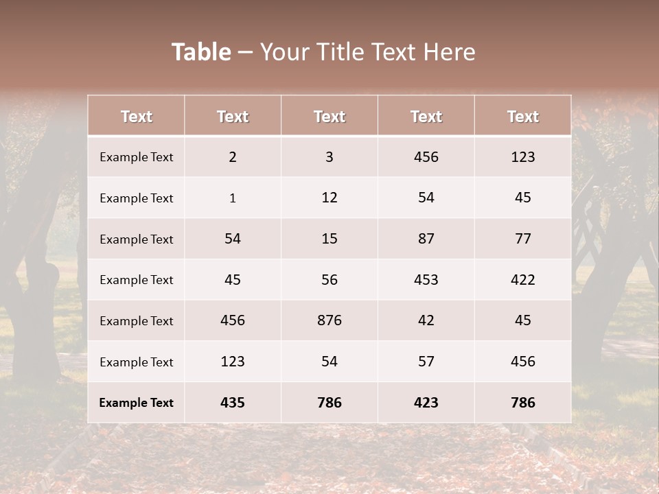 Autumn In Public Garden. Young Couple On A Path PowerPoint Template