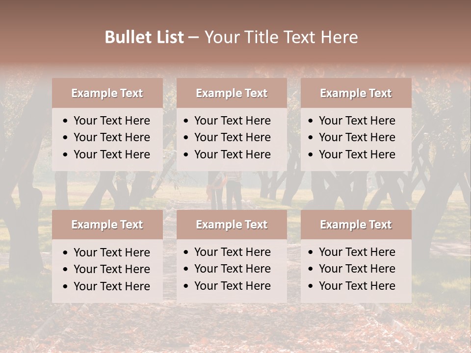 Autumn In Public Garden. Young Couple On A Path PowerPoint Template