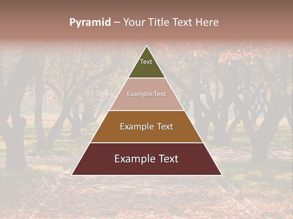 Autumn In Public Garden. Young Couple On A Path PowerPoint Template