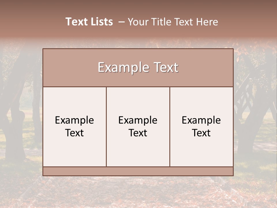 Autumn In Public Garden. Young Couple On A Path PowerPoint Template