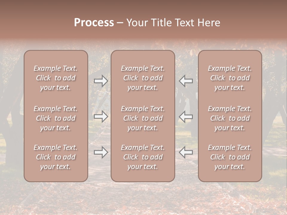 Autumn In Public Garden. Young Couple On A Path PowerPoint Template