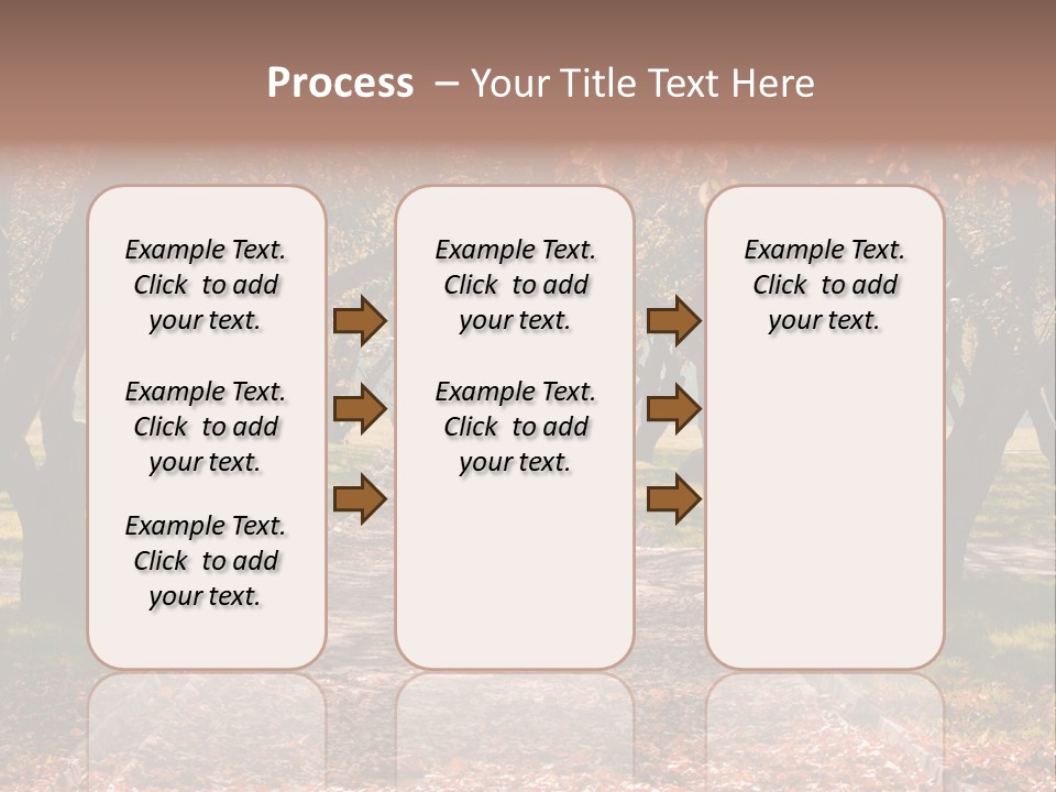 Autumn In Public Garden. Young Couple On A Path PowerPoint Template