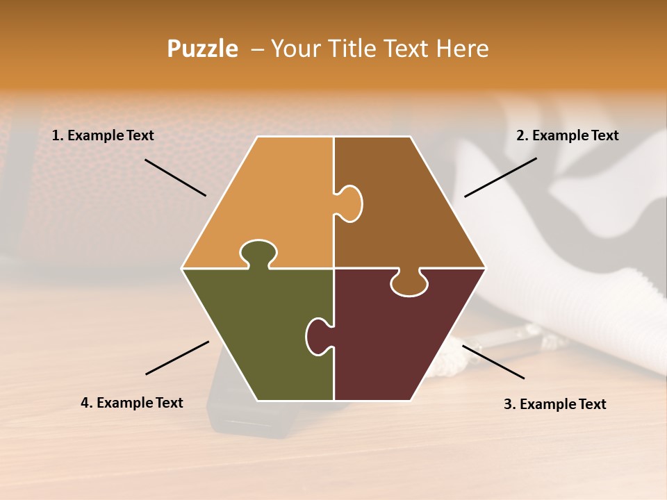 Basketball Referee Items Including A Whistle, A Jersey And A Basketball On A Gym Floor PowerPoint Template