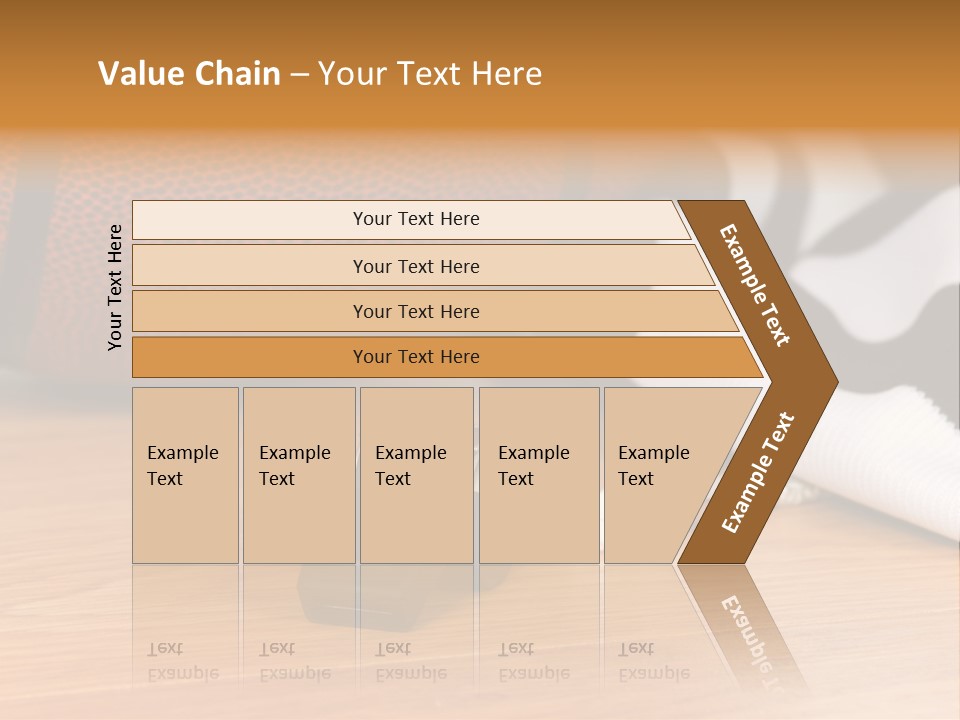 Basketball Referee Items Including A Whistle, A Jersey And A Basketball On A Gym Floor PowerPoint Template