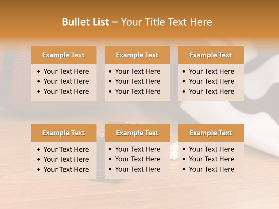 Basketball Referee Items Including A Whistle, A Jersey And A Basketball On A Gym Floor PowerPoint Template