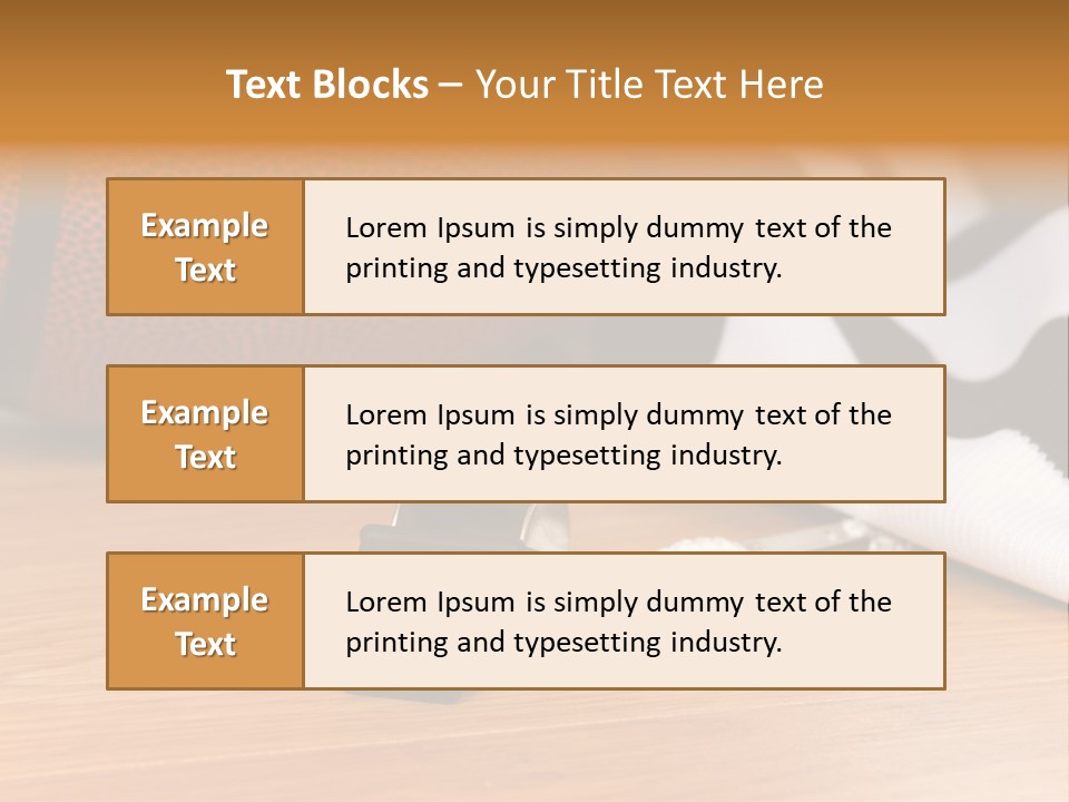 Basketball Referee Items Including A Whistle, A Jersey And A Basketball On A Gym Floor PowerPoint Template