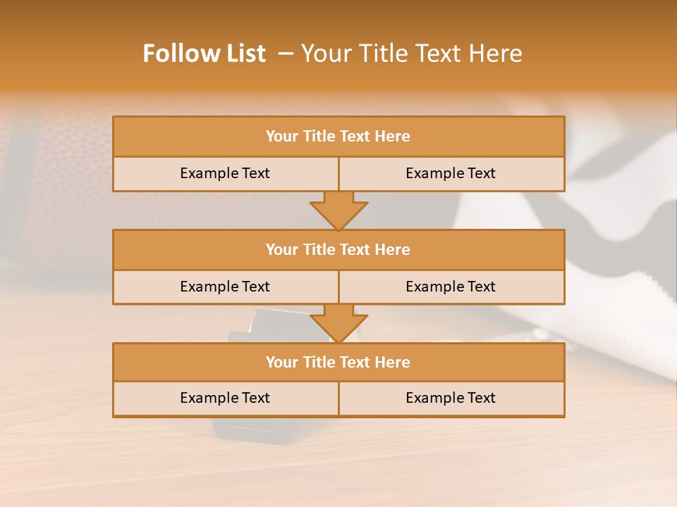 Basketball Referee Items Including A Whistle, A Jersey And A Basketball On A Gym Floor PowerPoint Template
