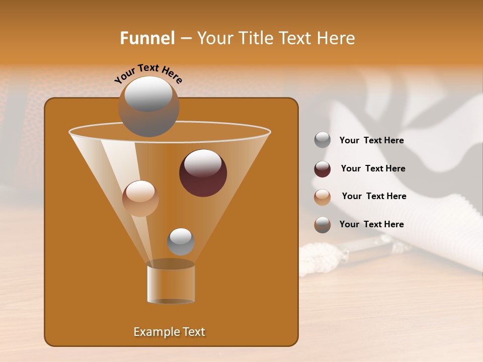 Basketball Referee Items Including A Whistle, A Jersey And A Basketball On A Gym Floor PowerPoint Template