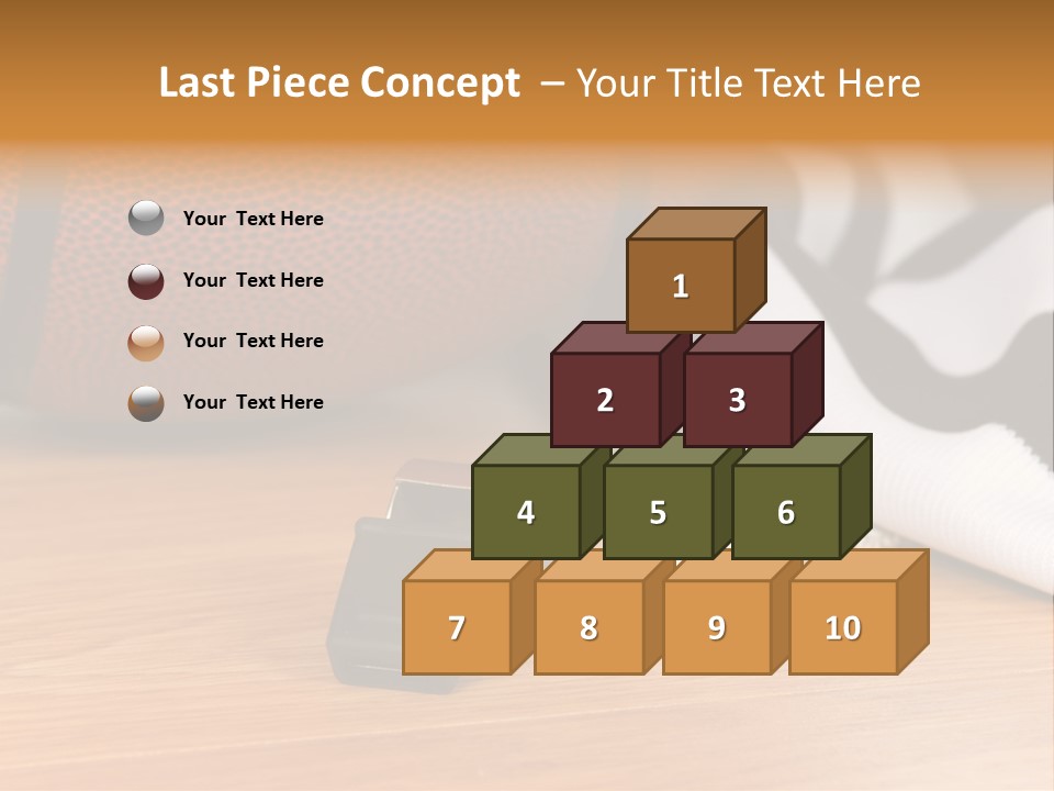 Basketball Referee Items Including A Whistle, A Jersey And A Basketball On A Gym Floor PowerPoint Template