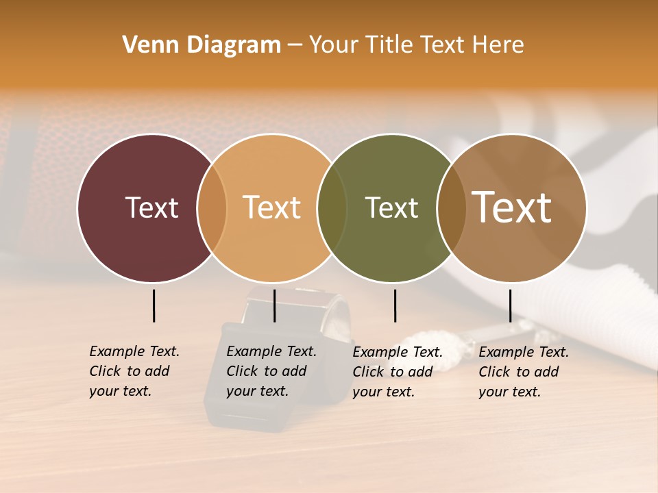 Basketball Referee Items Including A Whistle, A Jersey And A Basketball On A Gym Floor PowerPoint Template