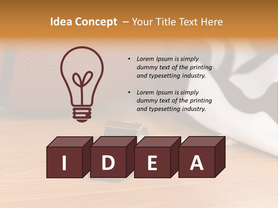 Basketball Referee Items Including A Whistle, A Jersey And A Basketball On A Gym Floor PowerPoint Template