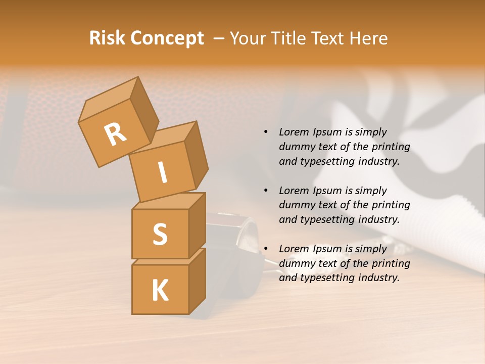 Basketball Referee Items Including A Whistle, A Jersey And A Basketball On A Gym Floor PowerPoint Template