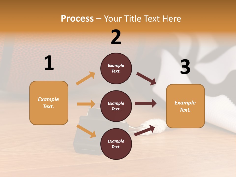 Basketball Referee Items Including A Whistle, A Jersey And A Basketball On A Gym Floor PowerPoint Template