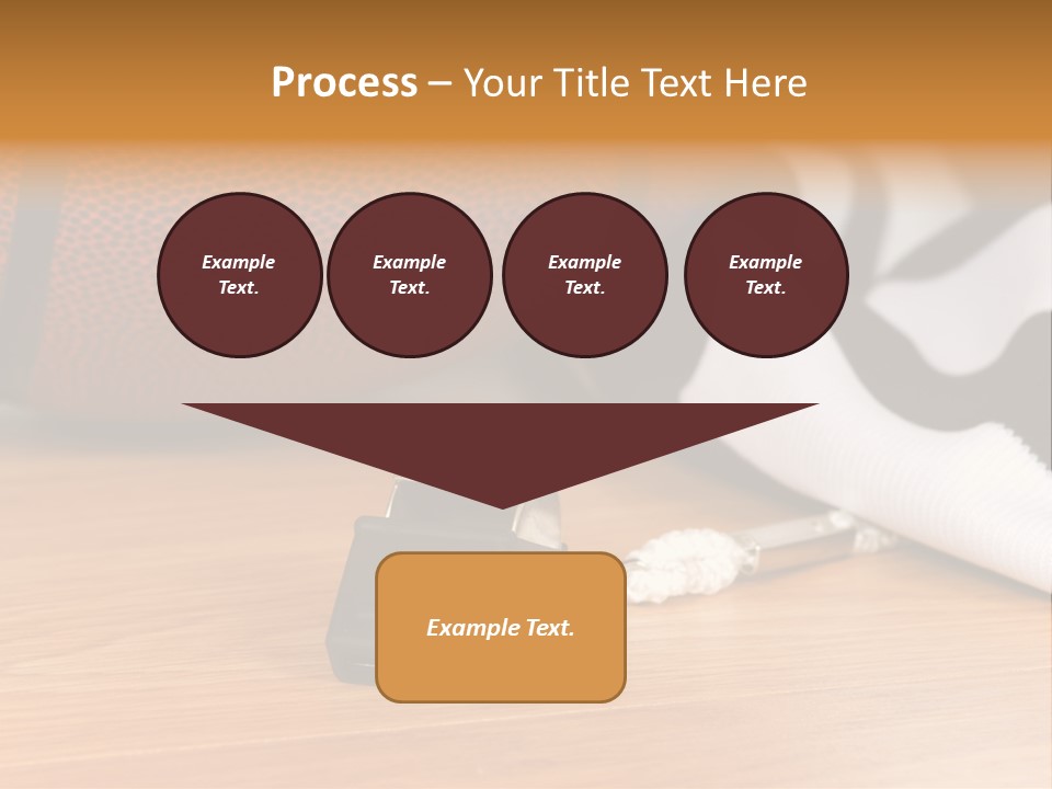 Basketball Referee Items Including A Whistle, A Jersey And A Basketball On A Gym Floor PowerPoint Template