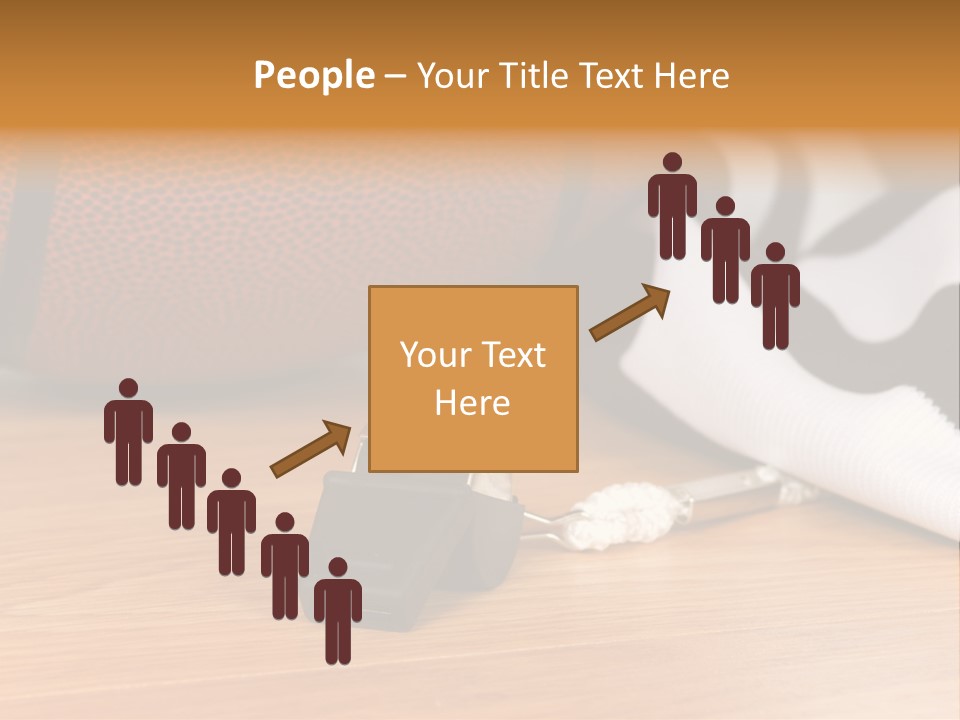 Basketball Referee Items Including A Whistle, A Jersey And A Basketball On A Gym Floor PowerPoint Template