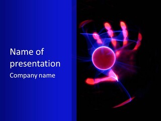 Hand And Plasma Lamp. PowerPoint Template