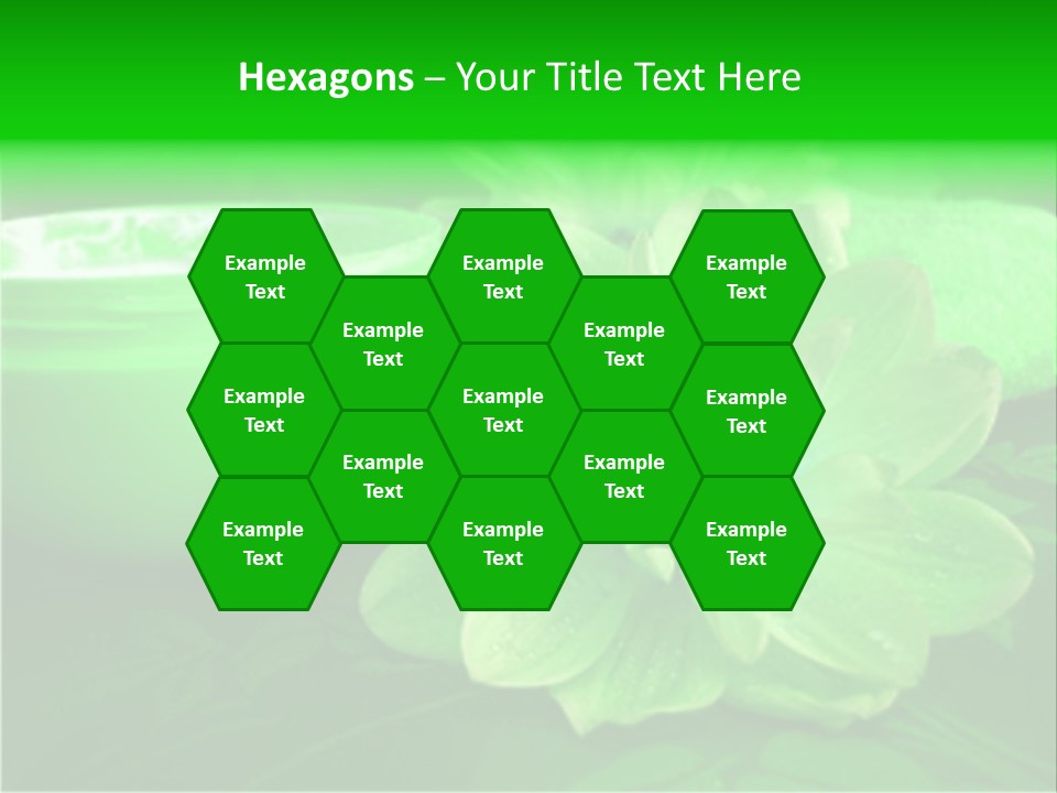 Abstract Green Cream And Towel With Flowers PowerPoint Template