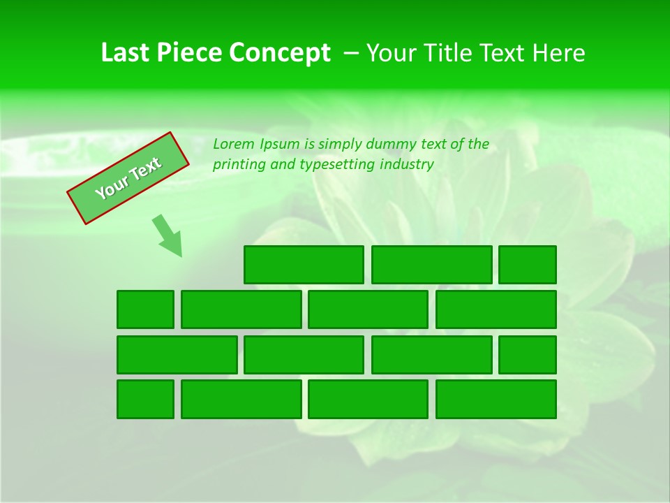 Abstract Green Cream And Towel With Flowers PowerPoint Template