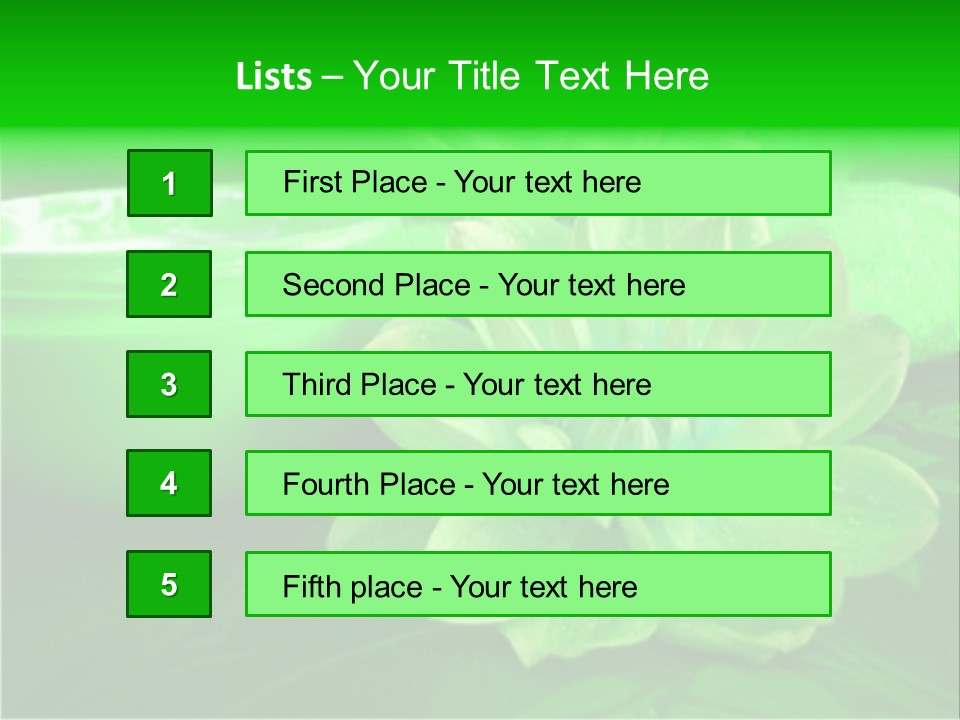 Abstract Green Cream And Towel With Flowers PowerPoint Template