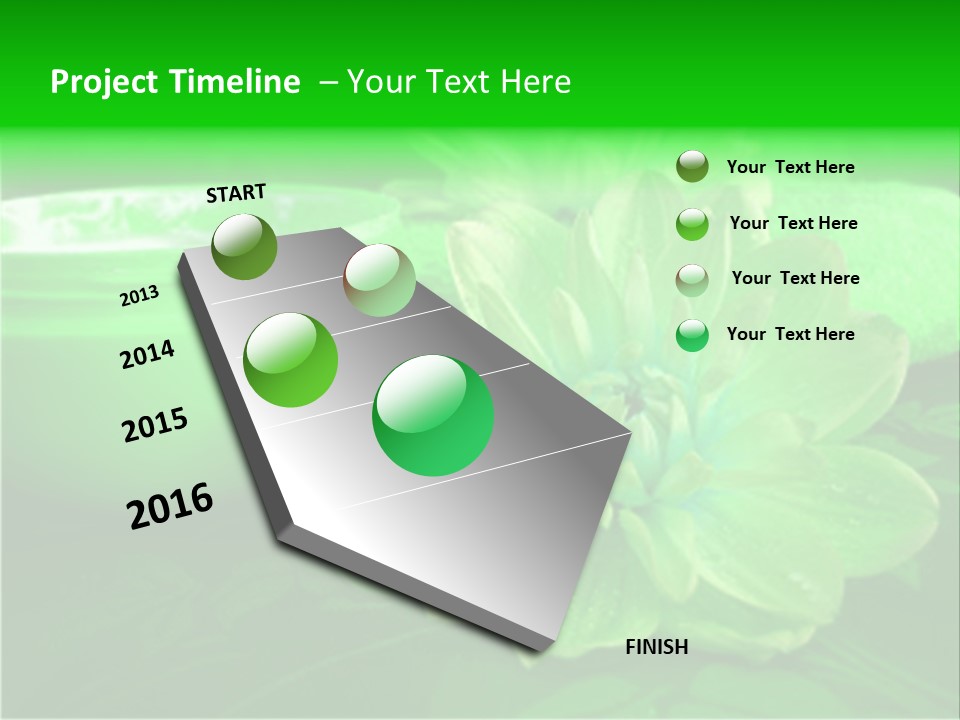 Abstract Green Cream And Towel With Flowers PowerPoint Template