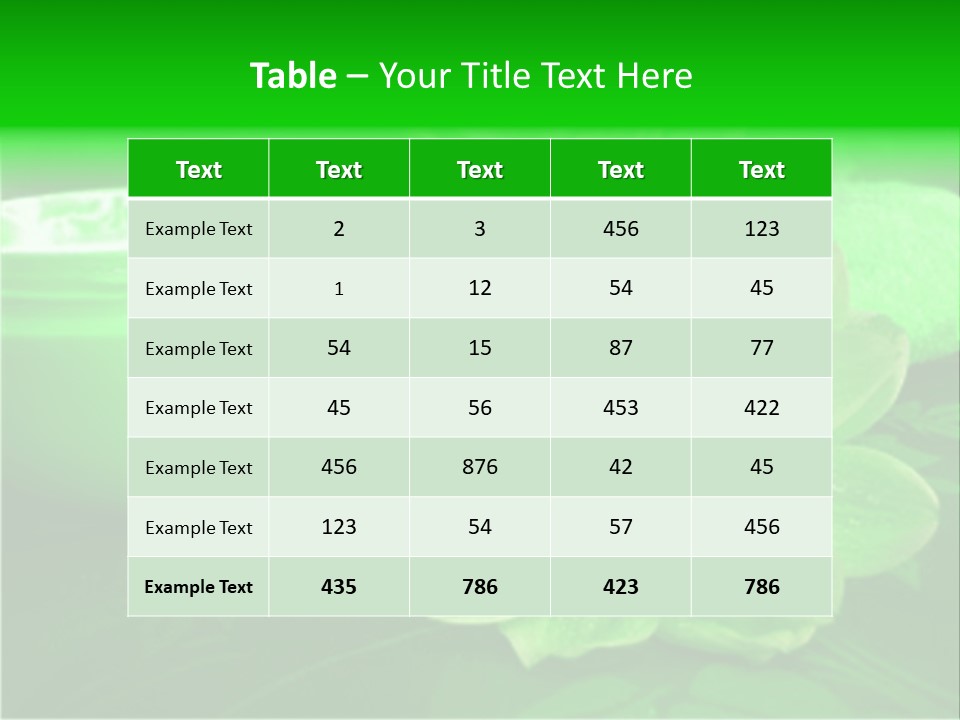 Abstract Green Cream And Towel With Flowers PowerPoint Template