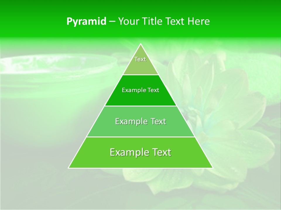 Abstract Green Cream And Towel With Flowers PowerPoint Template