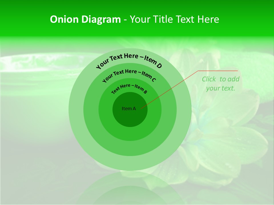 Abstract Green Cream And Towel With Flowers PowerPoint Template