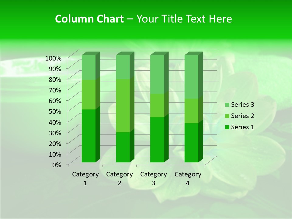 Abstract Green Cream And Towel With Flowers PowerPoint Template