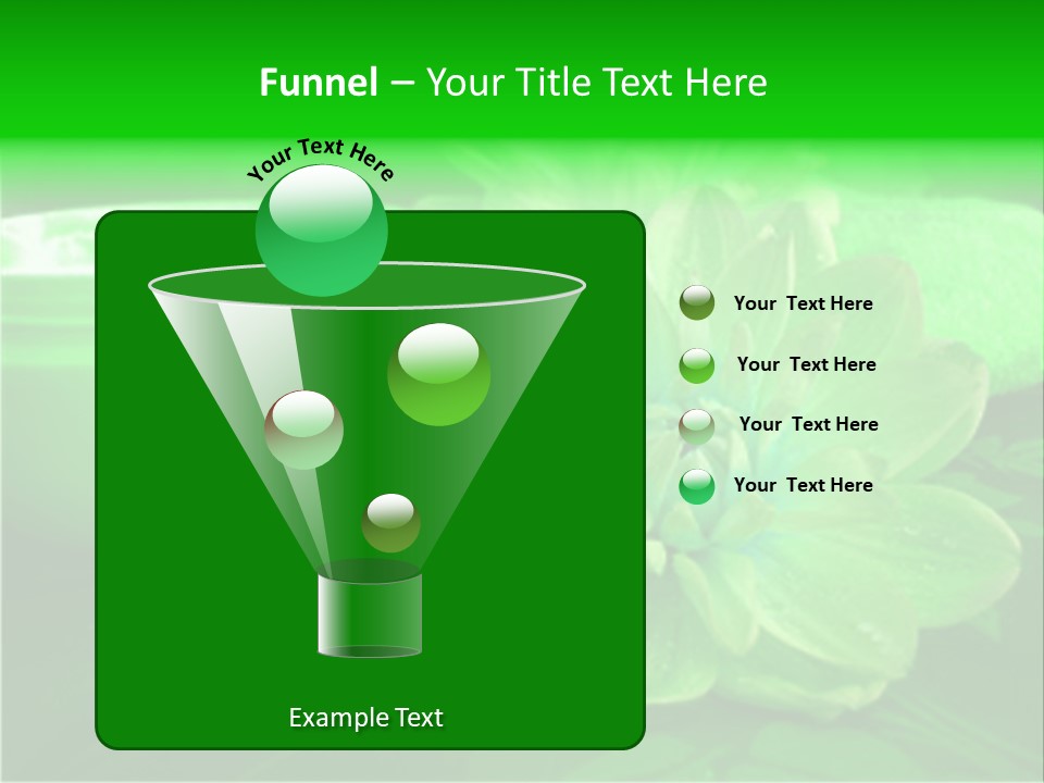 Abstract Green Cream And Towel With Flowers PowerPoint Template