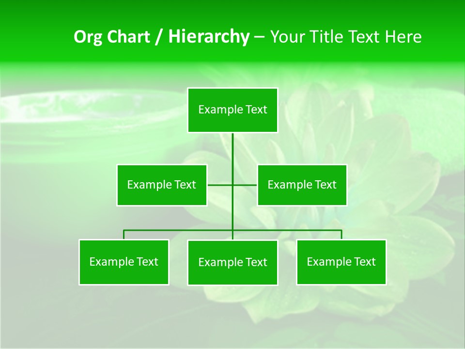 Abstract Green Cream And Towel With Flowers PowerPoint Template