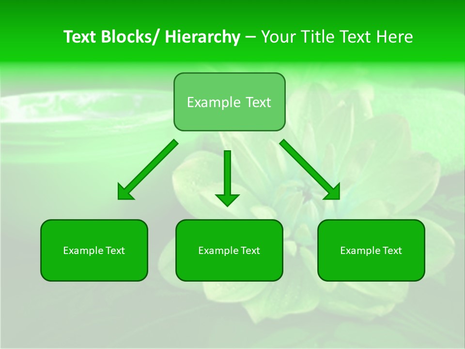 Abstract Green Cream And Towel With Flowers PowerPoint Template