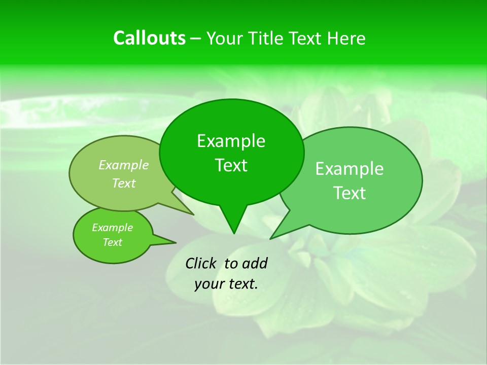 Abstract Green Cream And Towel With Flowers PowerPoint Template