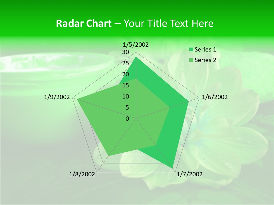 Abstract Green Cream And Towel With Flowers PowerPoint Template