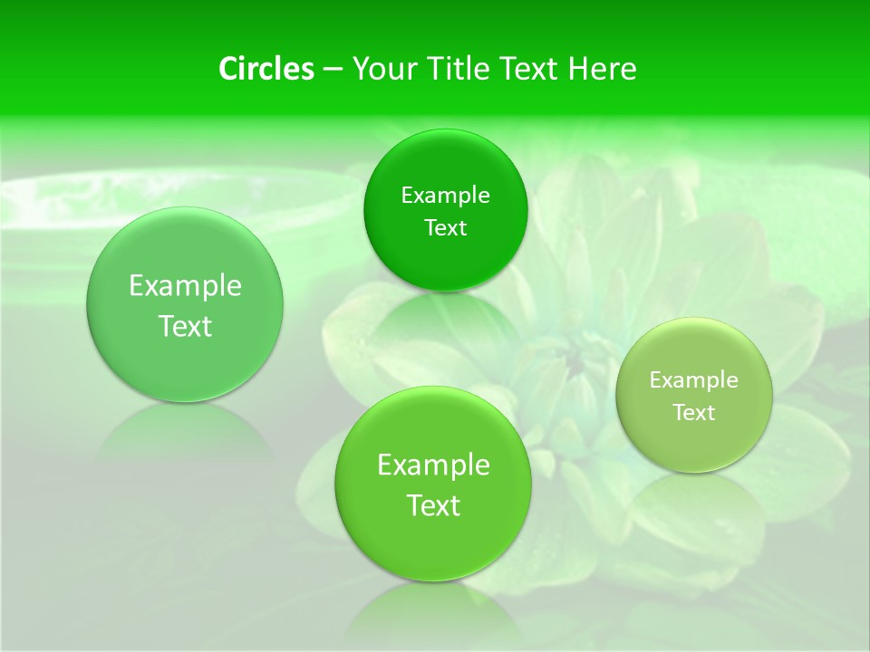 Abstract Green Cream And Towel With Flowers PowerPoint Template