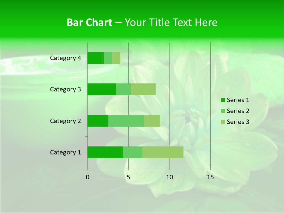 Abstract Green Cream And Towel With Flowers PowerPoint Template