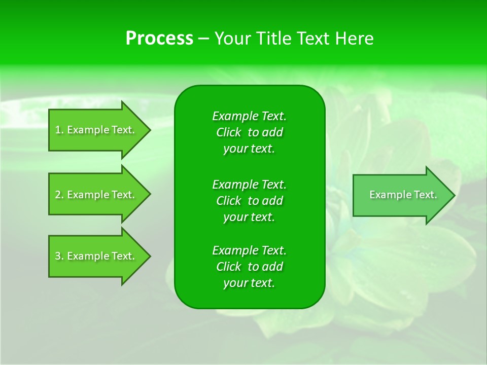 Abstract Green Cream And Towel With Flowers PowerPoint Template