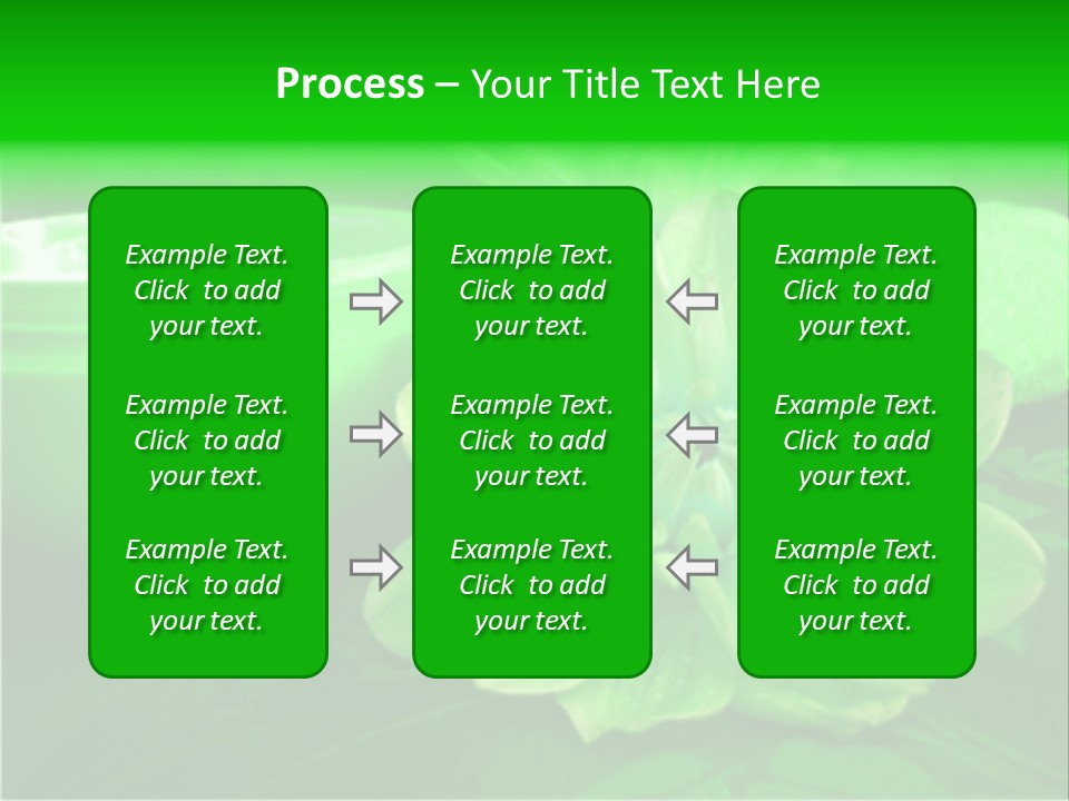 Abstract Green Cream And Towel With Flowers PowerPoint Template