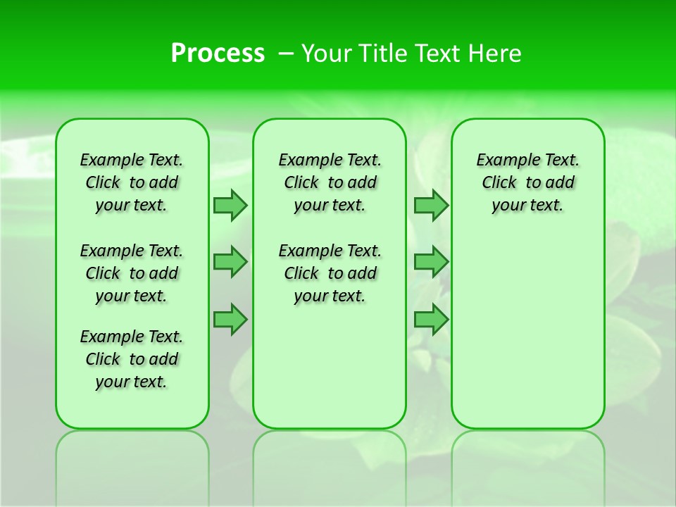 Abstract Green Cream And Towel With Flowers PowerPoint Template