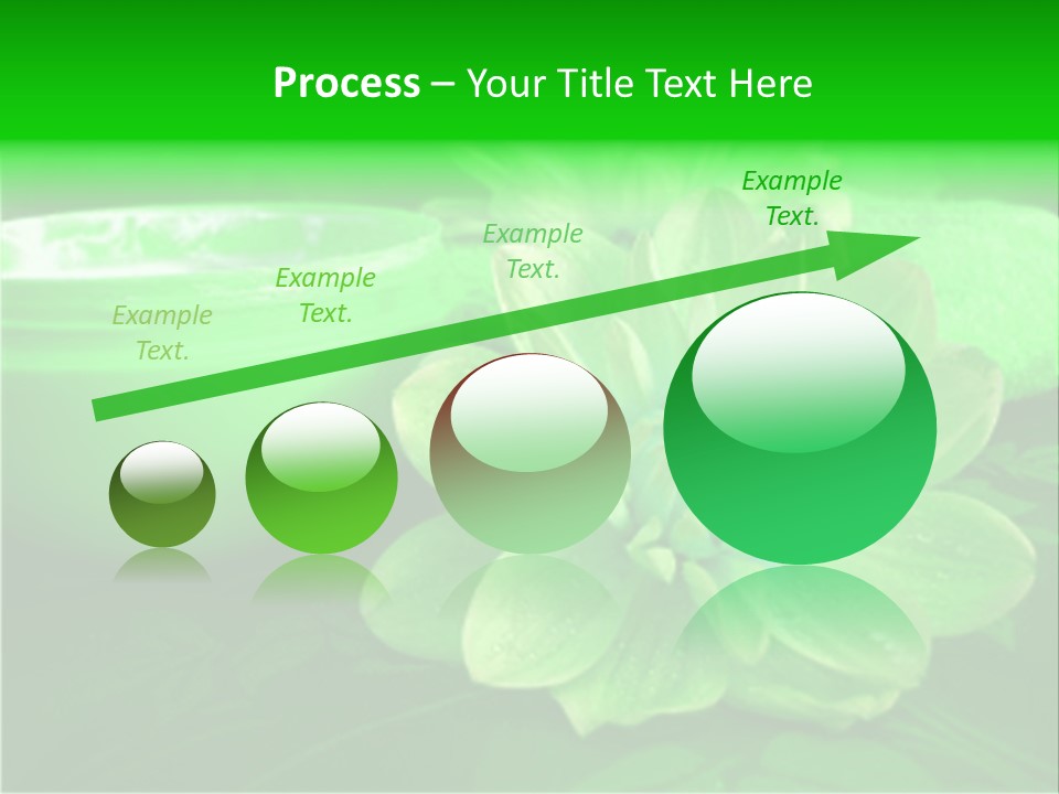 Abstract Green Cream And Towel With Flowers PowerPoint Template