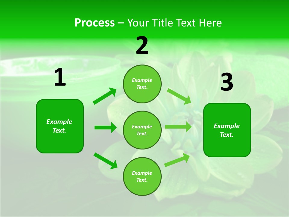 Abstract Green Cream And Towel With Flowers PowerPoint Template